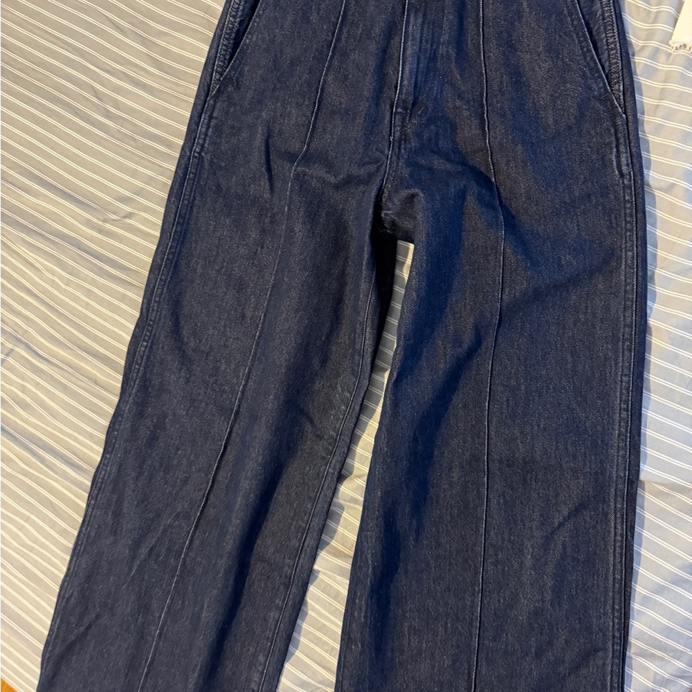Madewell Women’s Dark Blue Extra Wide Leg Jeans